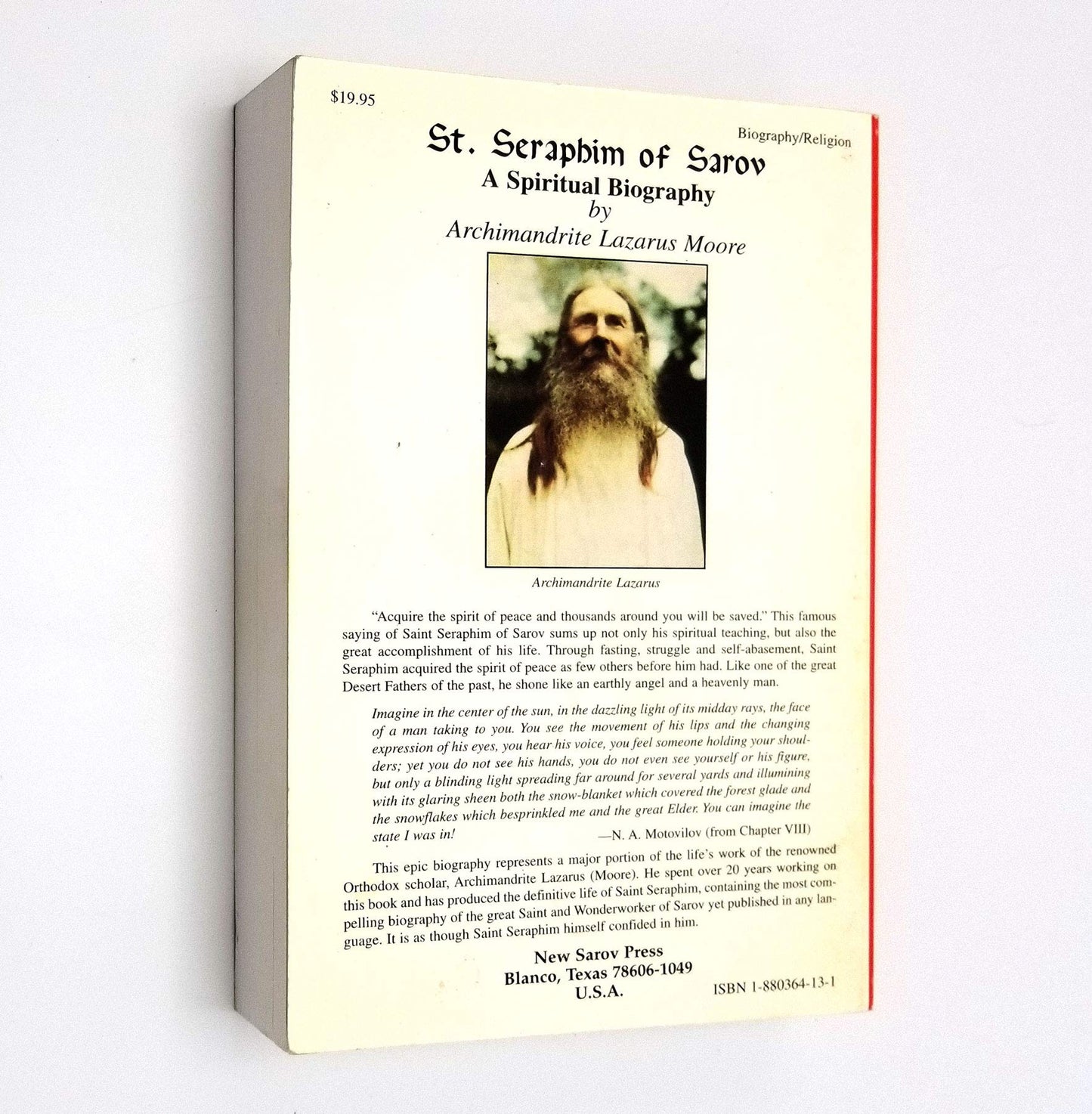 St Seraphim of Sarov: A Spiritual Biography