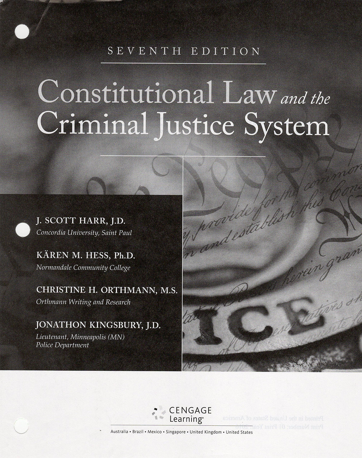 Constitutional Law and the Criminal Justice System, Loose-Leaf Version