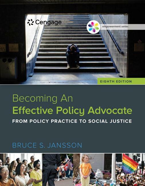Empowerment Series: Becoming An Effective Policy Advocate (MindTap Course List)