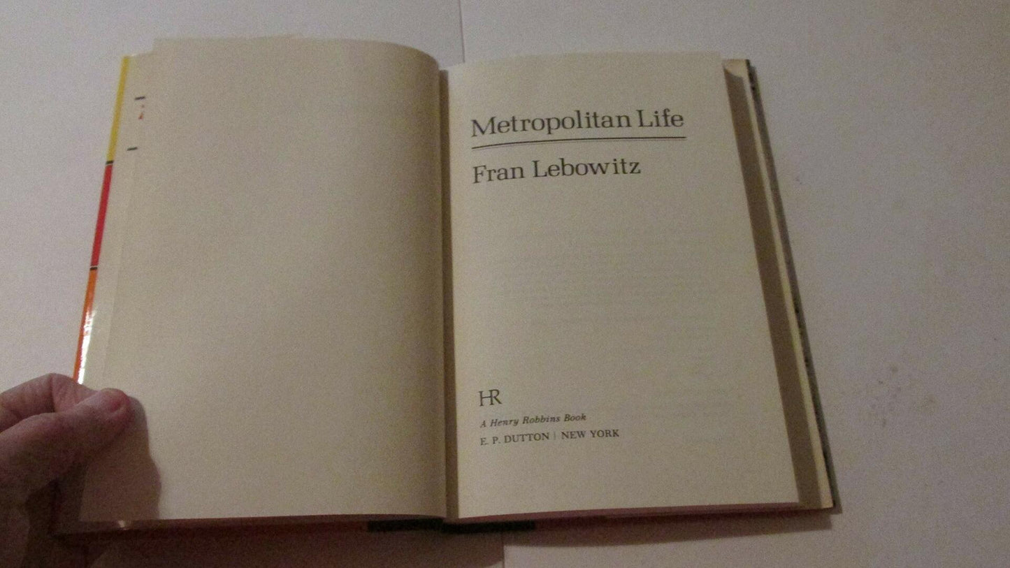 Metropolitan Life Fran Lebowitz