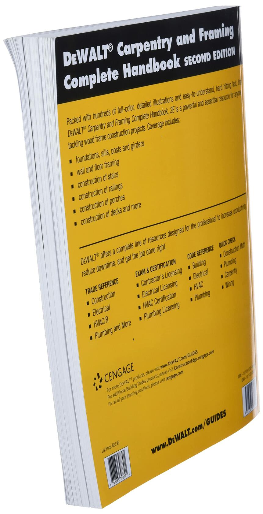 DEWALT Carpentry and Framing Complete Handbook Brackett, Gary
