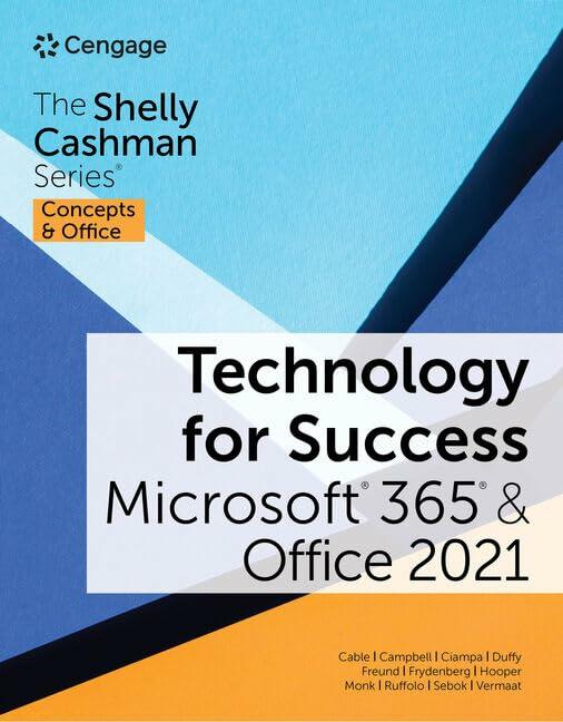 Technology for Success and The Shelly Cashman Series Microsoft 365 & Office 2021 (MindTap Course List)