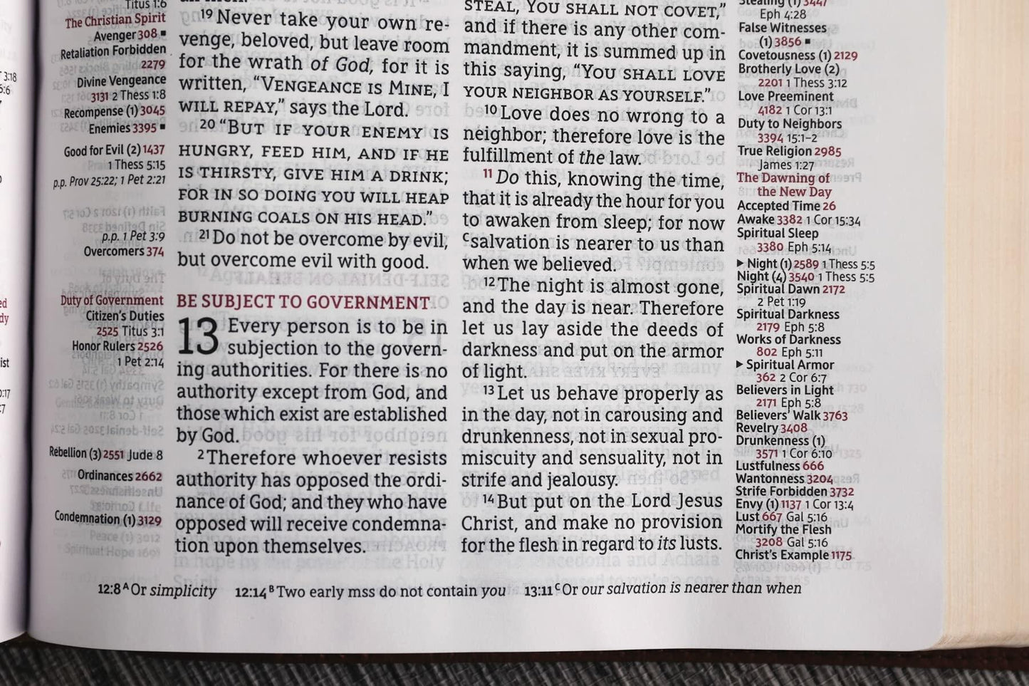 NASB, Thompson Chain-Reference Bible, Leathersoft, Brown, 1995 Text, Red Letter, Comfort Print