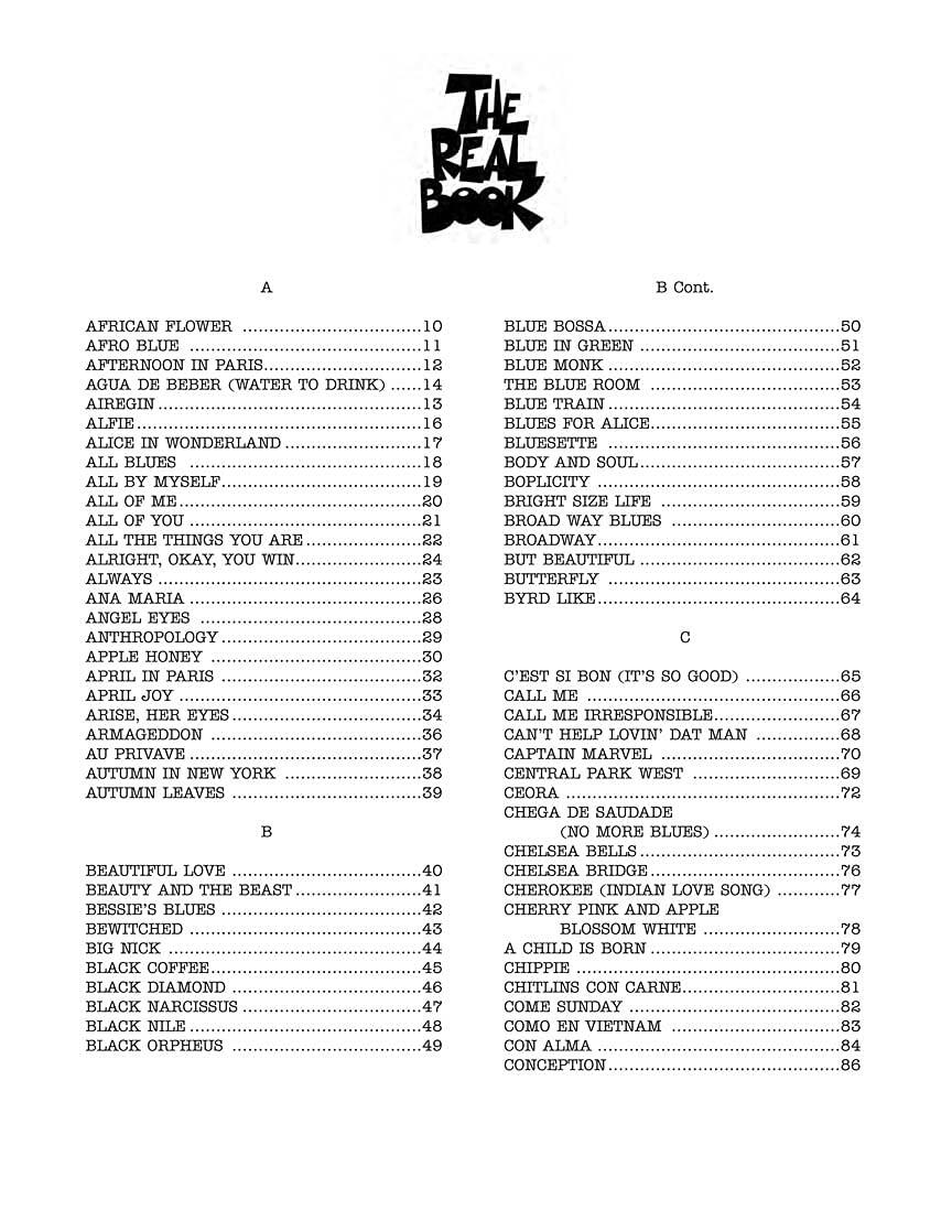 The Real Book – Sixth Edition – C Edition | Jazz Standards Sheet Music for C Instruments | Fake Book for Jazz Musicians | Classic Jazz Songbook for Piano, Guitar, and More