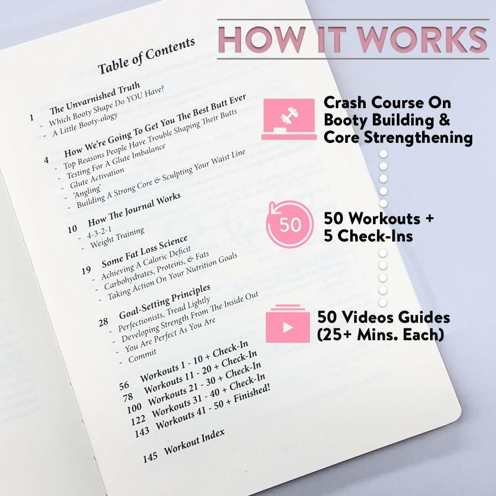 Badass Body Goals: Booty Shaping & Resistance Training Fitness Journal. 10-Week Circuit Training & Personal Resistance Training Program and Fitness Planner by Jennifer Cohen & Habit Nest.