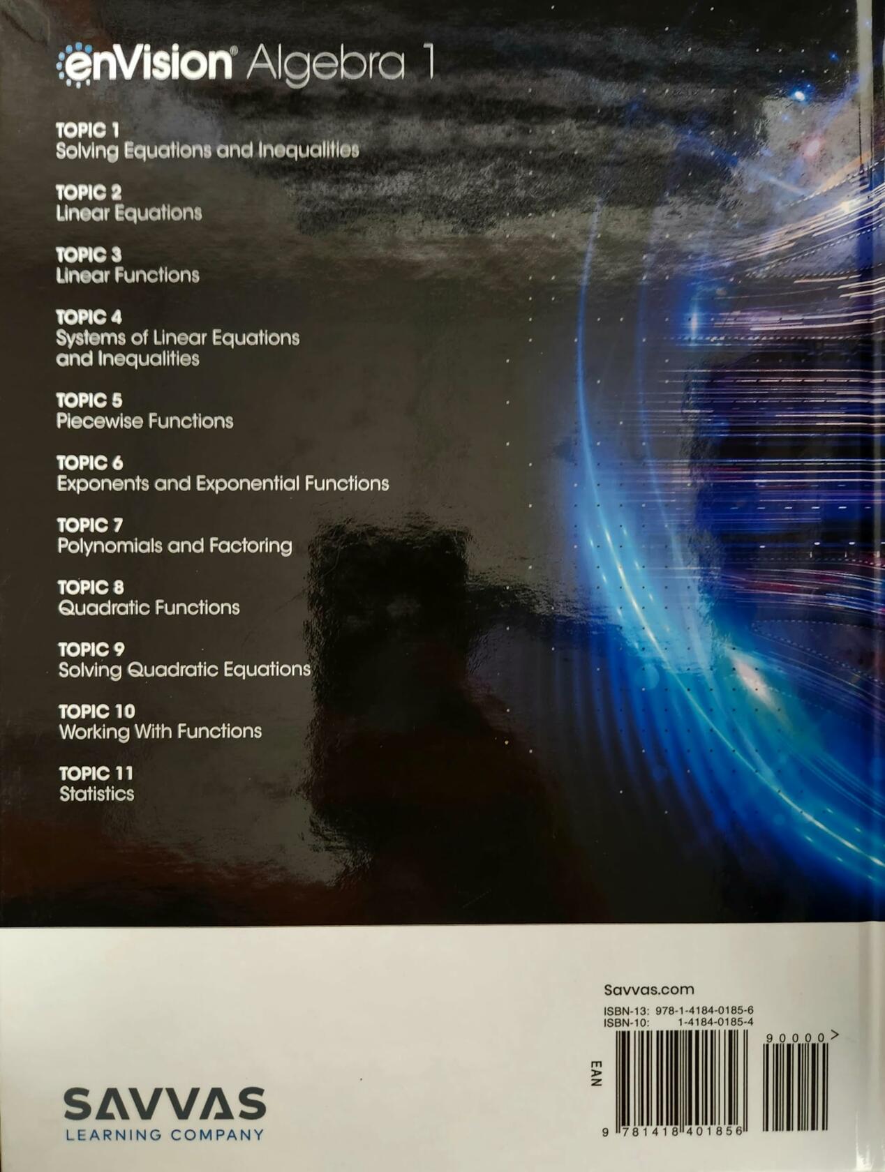 enVision Algebra 1, Student Edition, c. 2024, 9781418401856, 1418401854