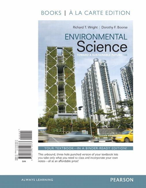 Environmental Science: Toward A Sustainable Future