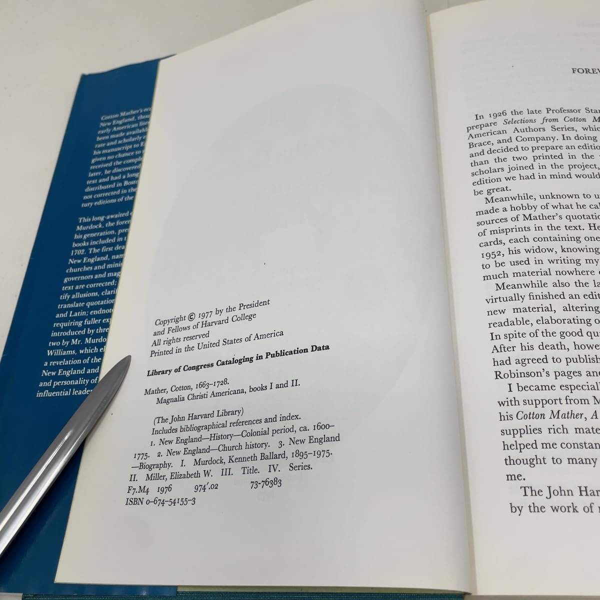 Magnalia Christi Americana, Books I and II