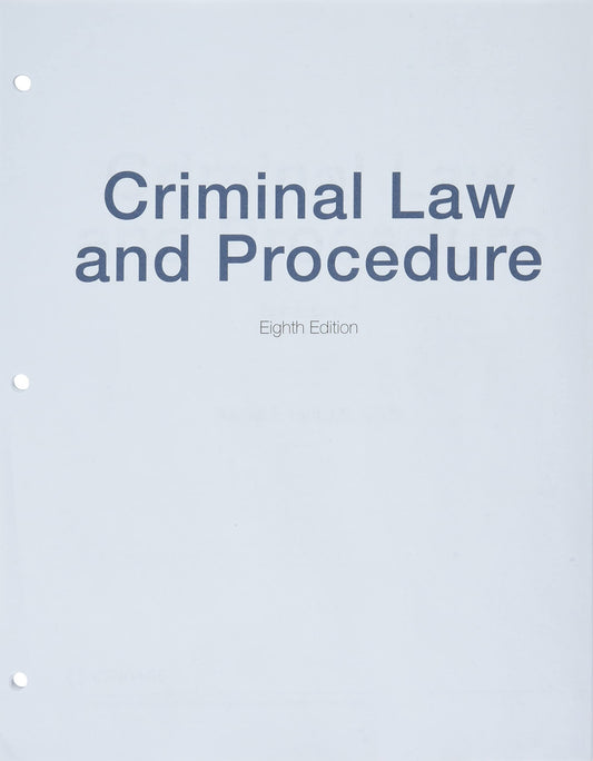 Criminal Law and Procedure, Loose-leaf Version
