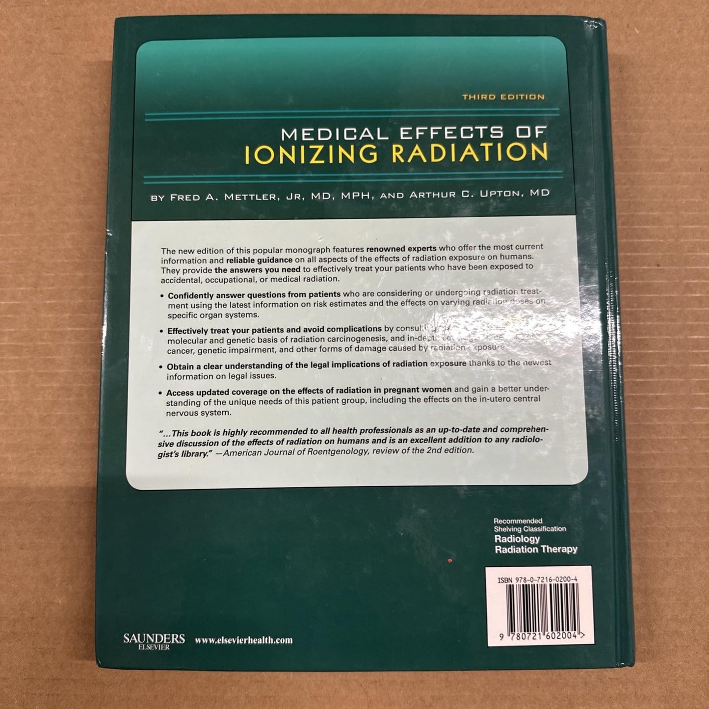 Medical Effects of Ionizing Radiation