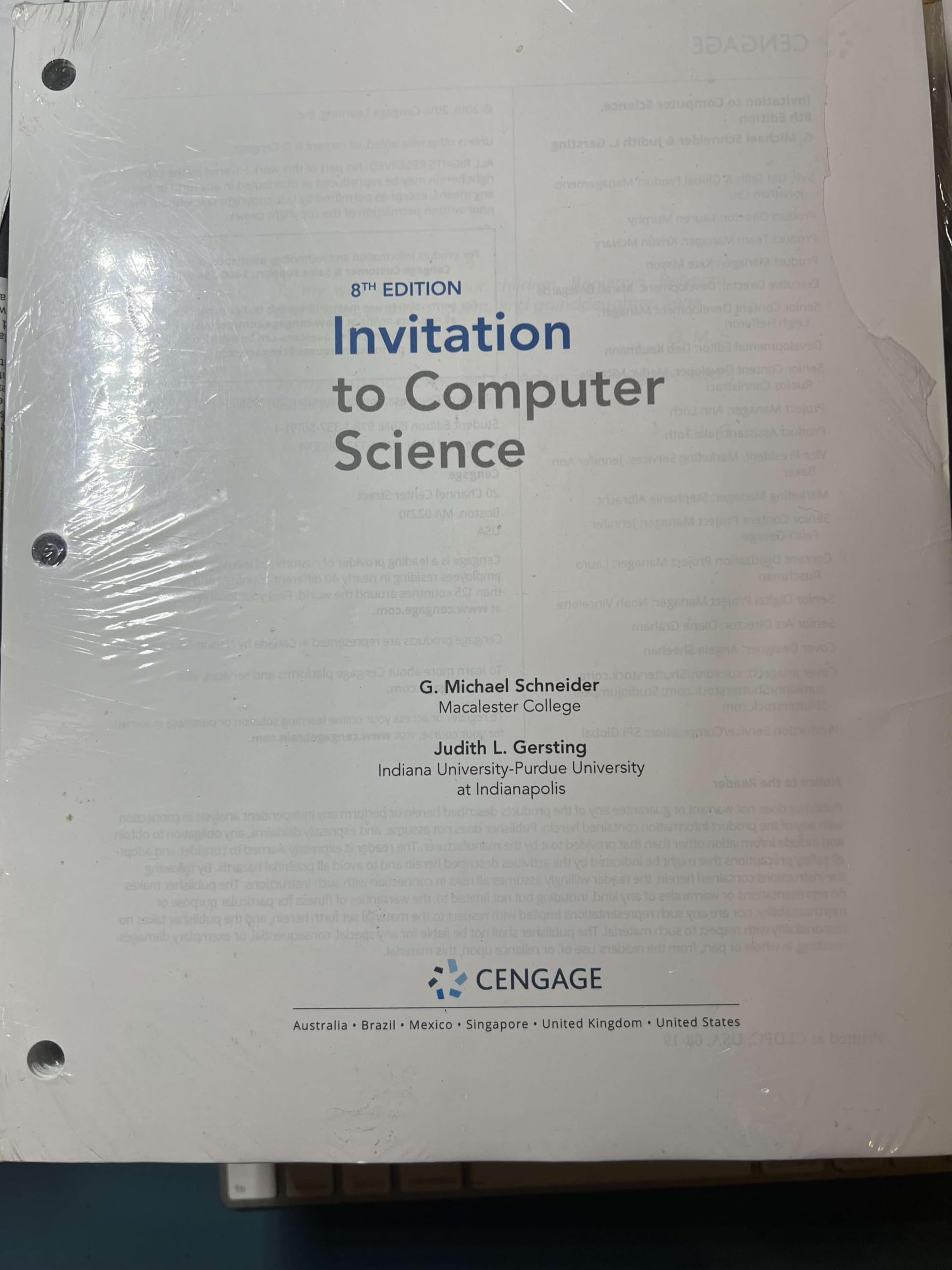 Invitation to Computer Science, Loose-Leaf Version