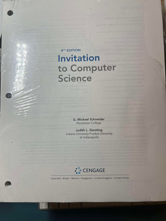 Invitation to Computer Science, Loose-Leaf Version