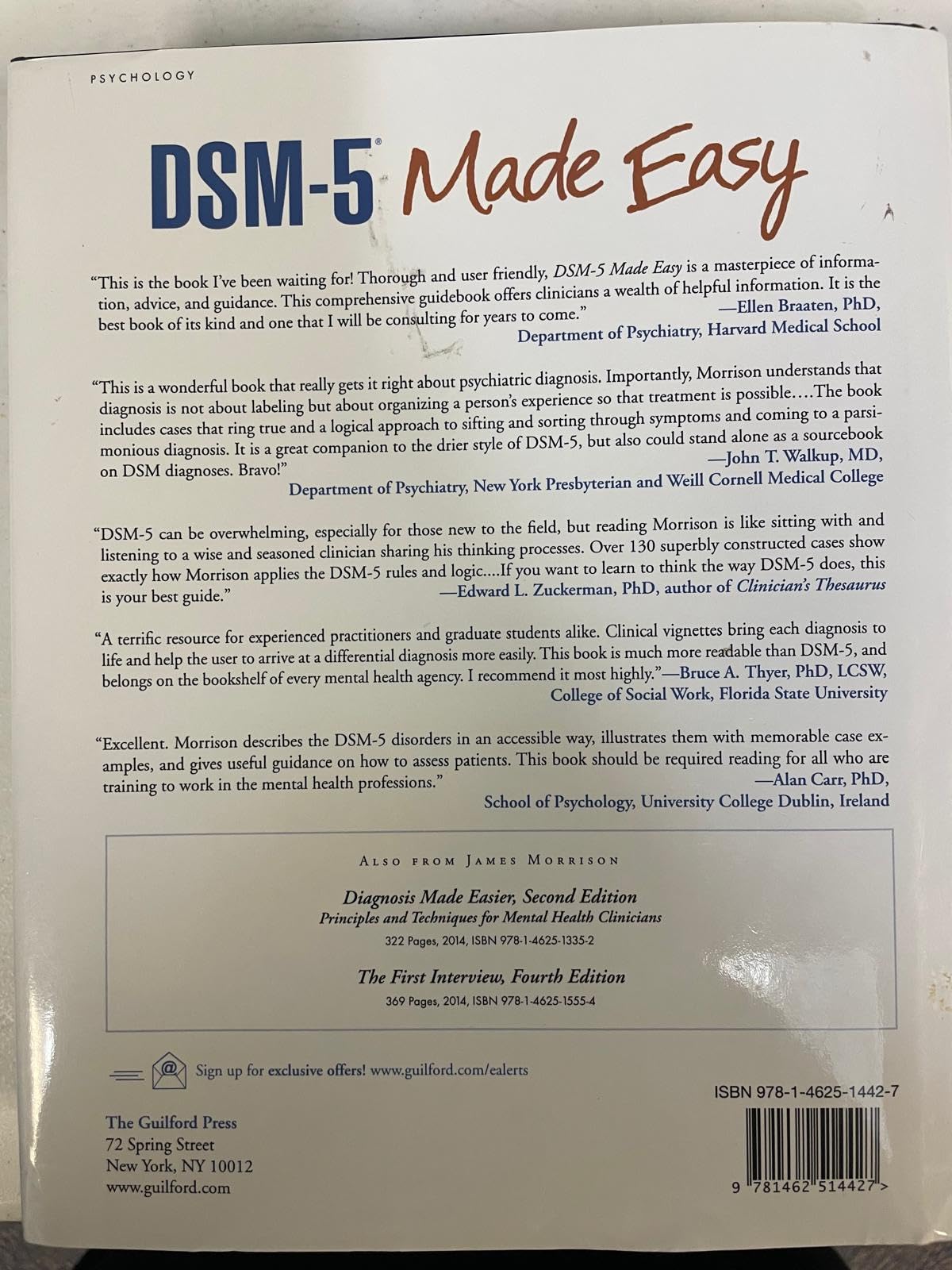 [DSM-5® Made Easy: The Clinician's Guide to Diagnosis] [Author: Morrison, James] [May, 2014]