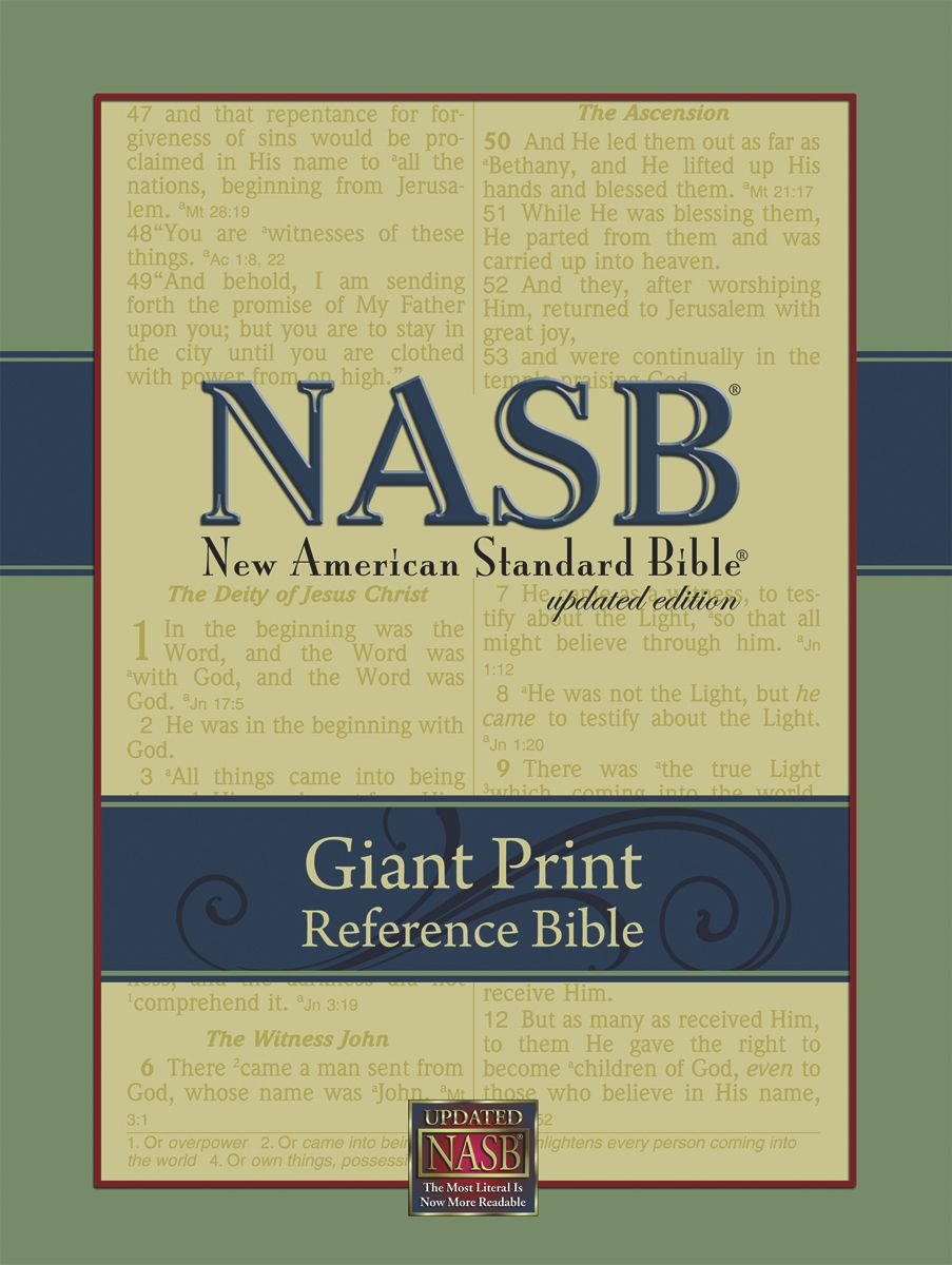 Giant Print Reference Bible-NASB (Black Genuine Leather)