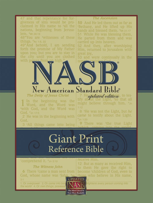 Giant Print Reference Bible-NASB (Black Genuine Leather)