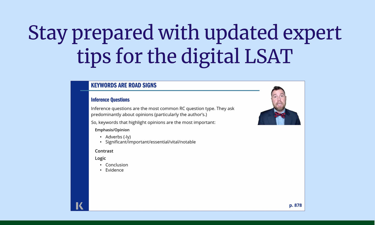 LSAT Premium Prep (2026): 4: Master the Digital LSAT with Exclusive 99th-Percentile Instructor Videos, Data-Driven Strategies, and Official Practice (Kaplan Test Prep)