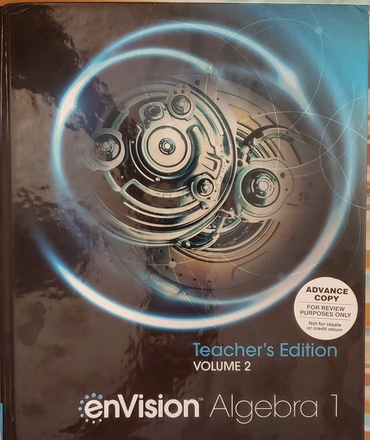 Envision Algebra 1 Volume 2 Teacher Edition