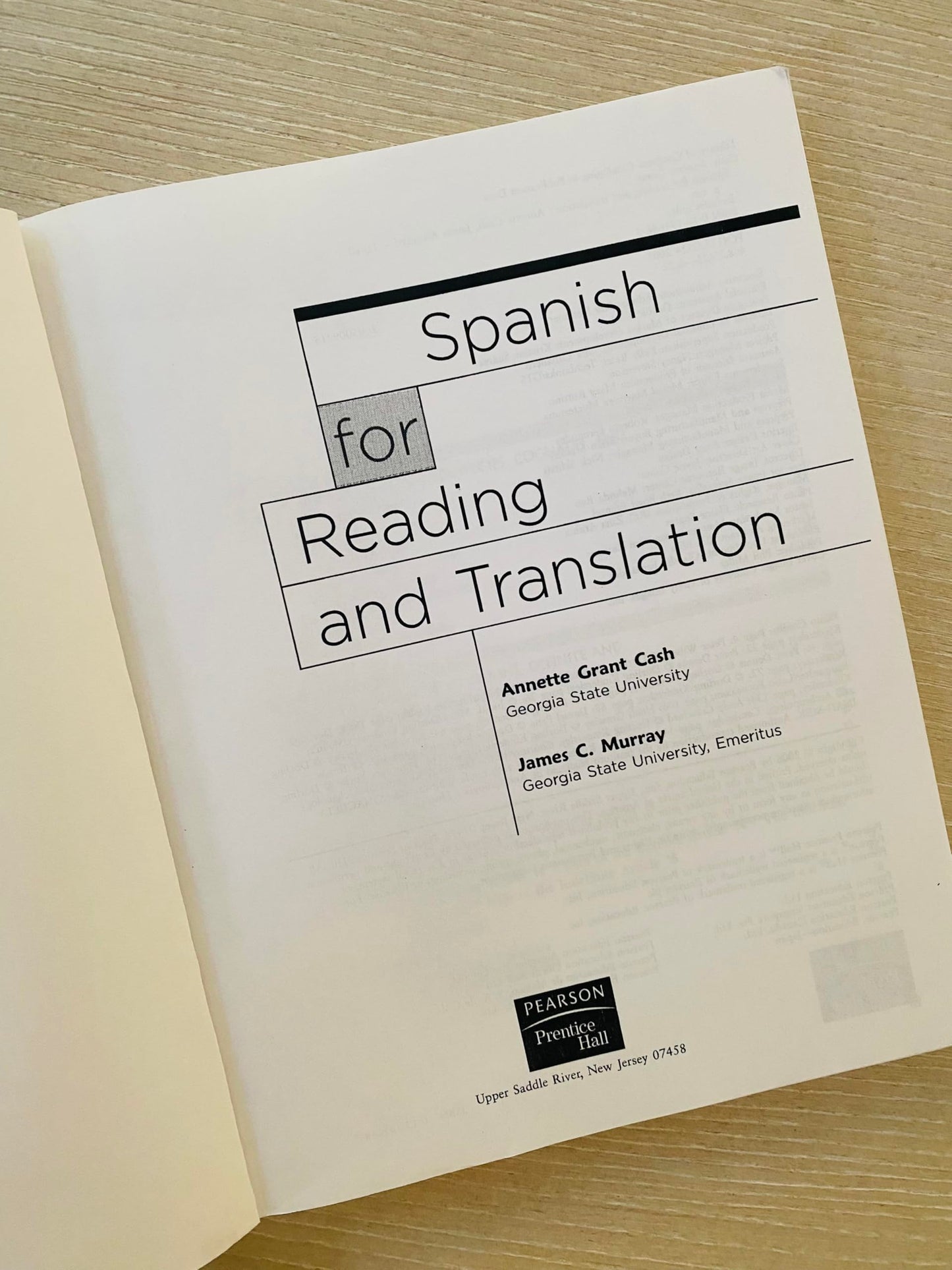 Spanish for Reading and Translation