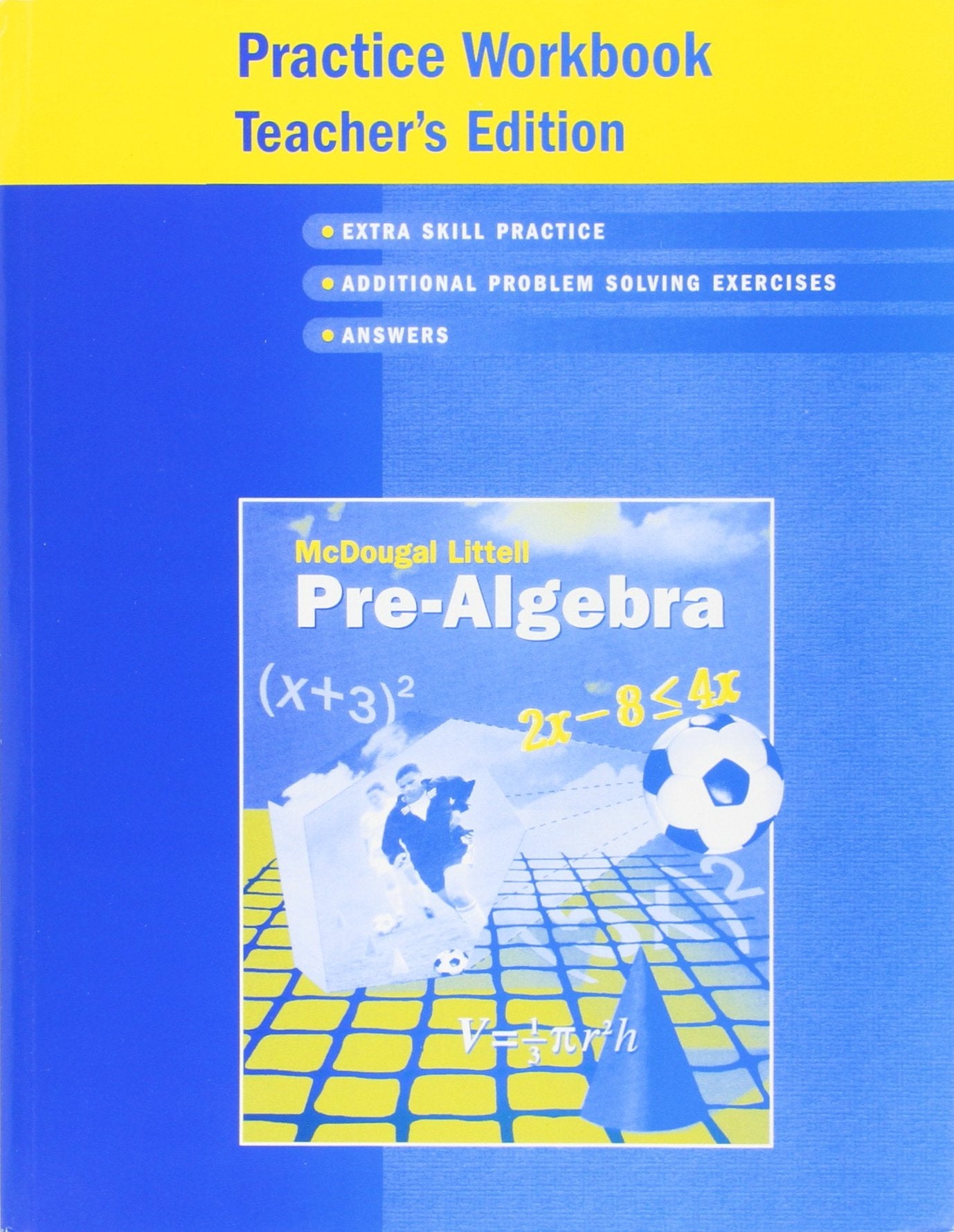 Pre-Algebra Practice Workbook Teacher's Edition