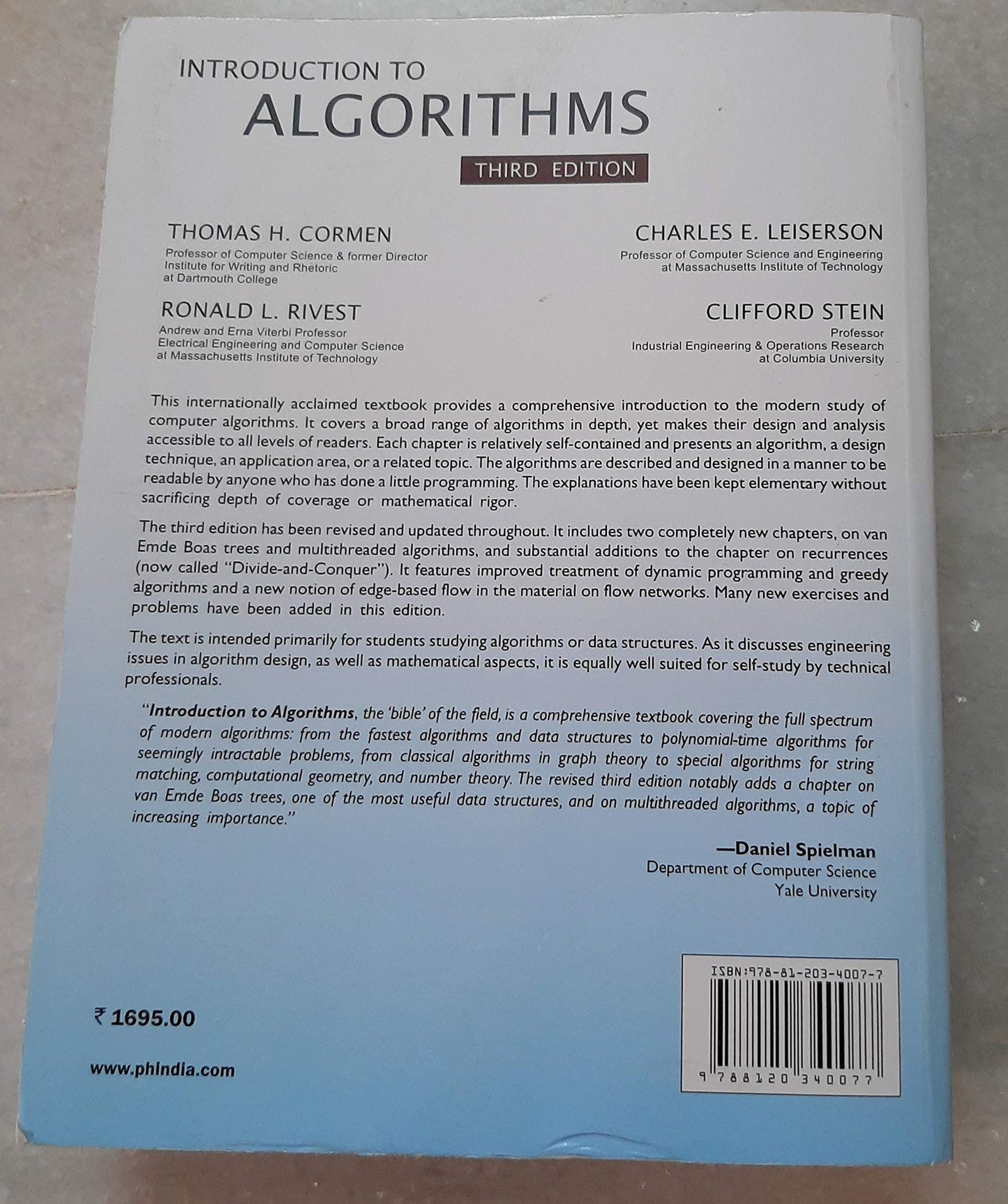 Introduction to Algorithms, Third Edition (International Edition)