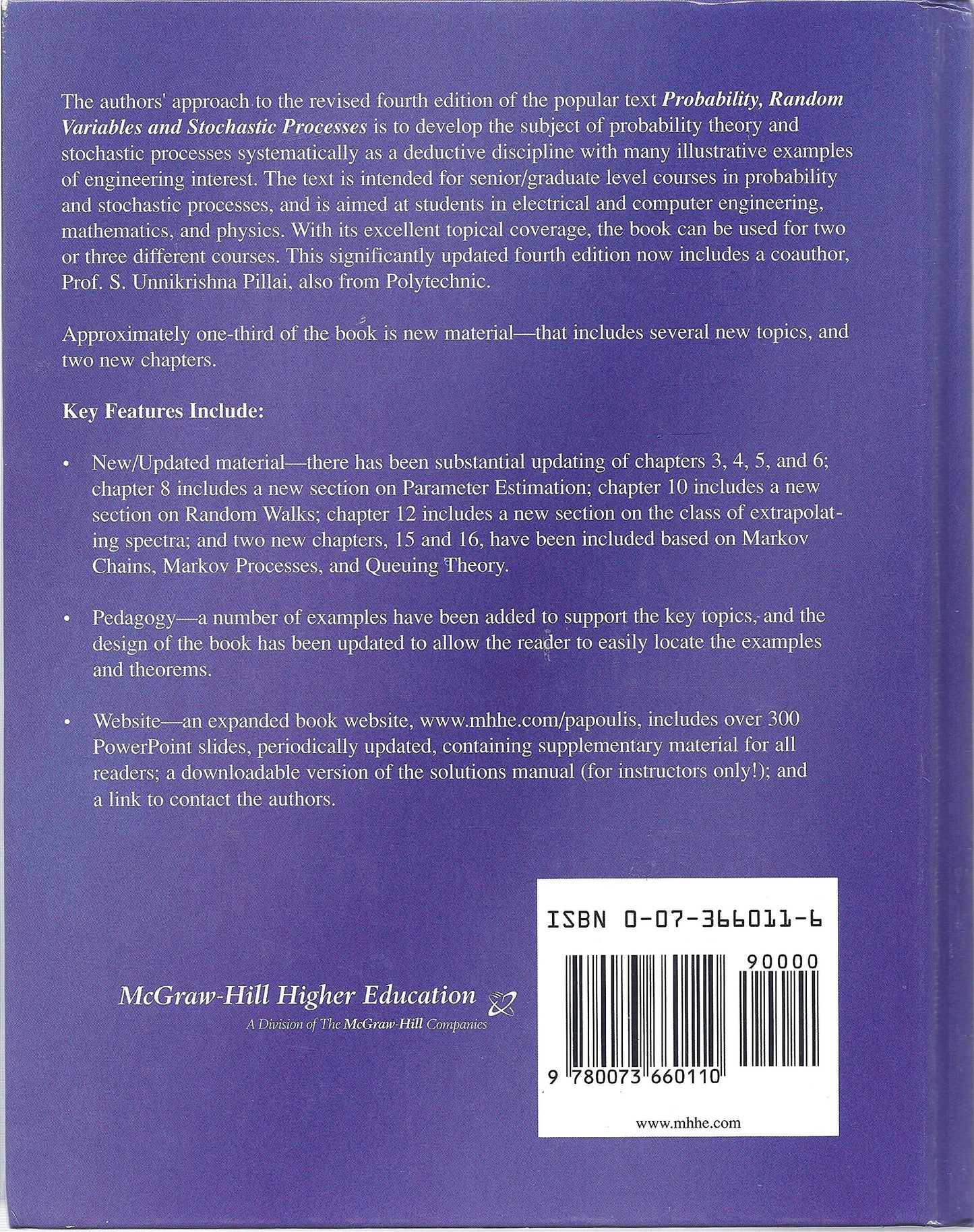 Probability, Random Variables and Stochastic Processes