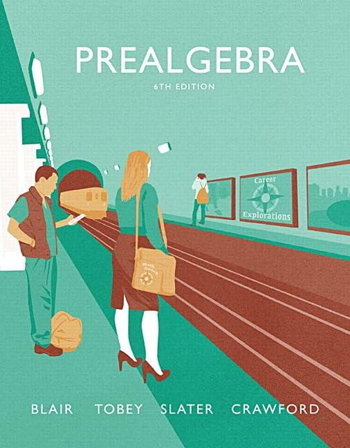 Prealgebra [Paperback] Blair, Jamie; Tobey Jr., John; Slater, Jeffrey and Crawford, Jennifer