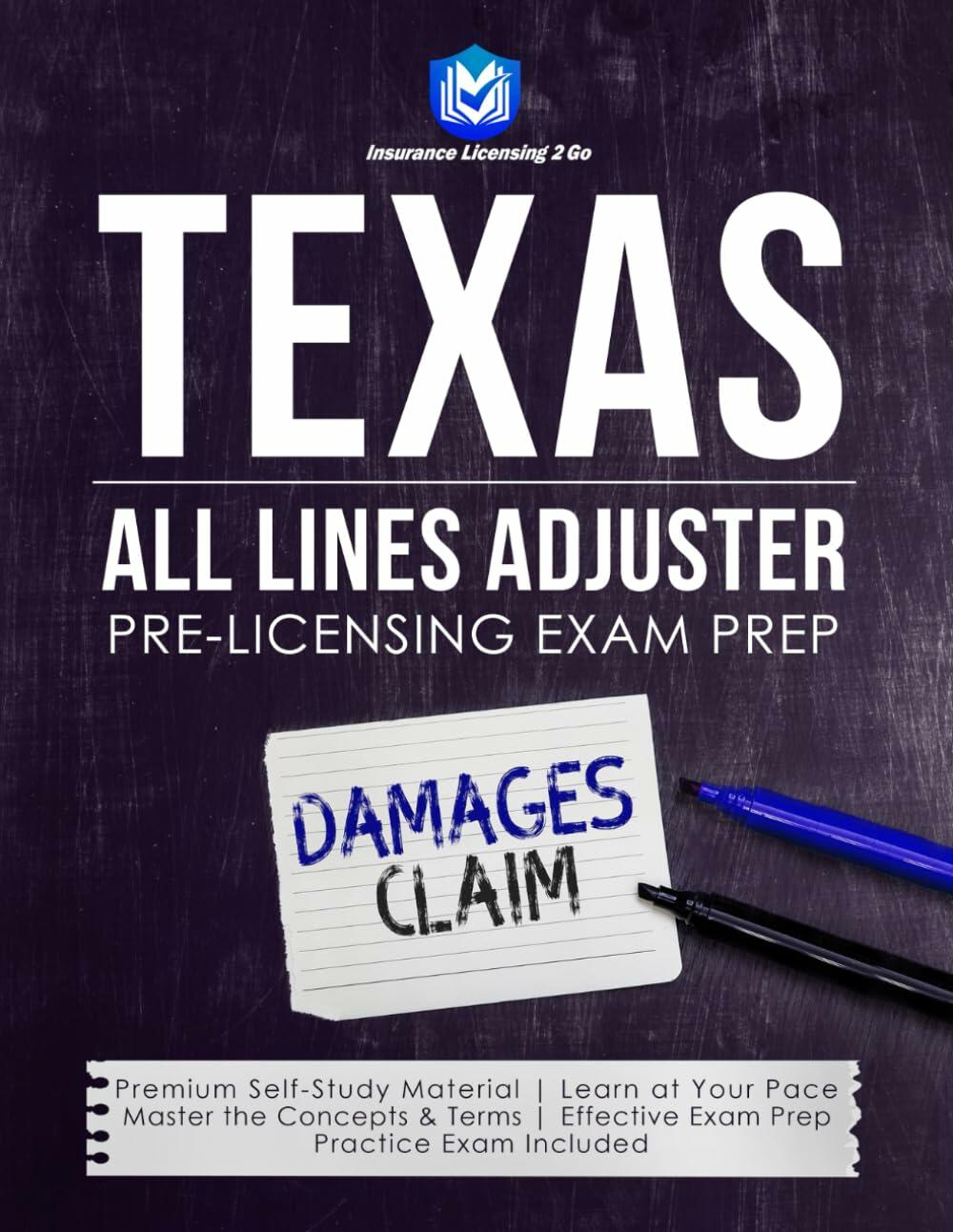 Texas All Lines Adjuster: Pre-Licensing Exam Prep [Paperback] 2Go, Insurance Licensing