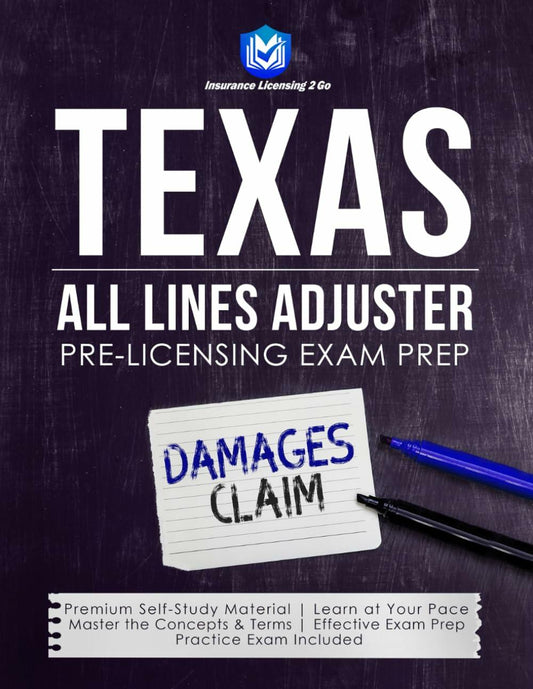 Texas All Lines Adjuster: Pre-Licensing Exam Prep [Paperback] 2Go, Insurance Licensing