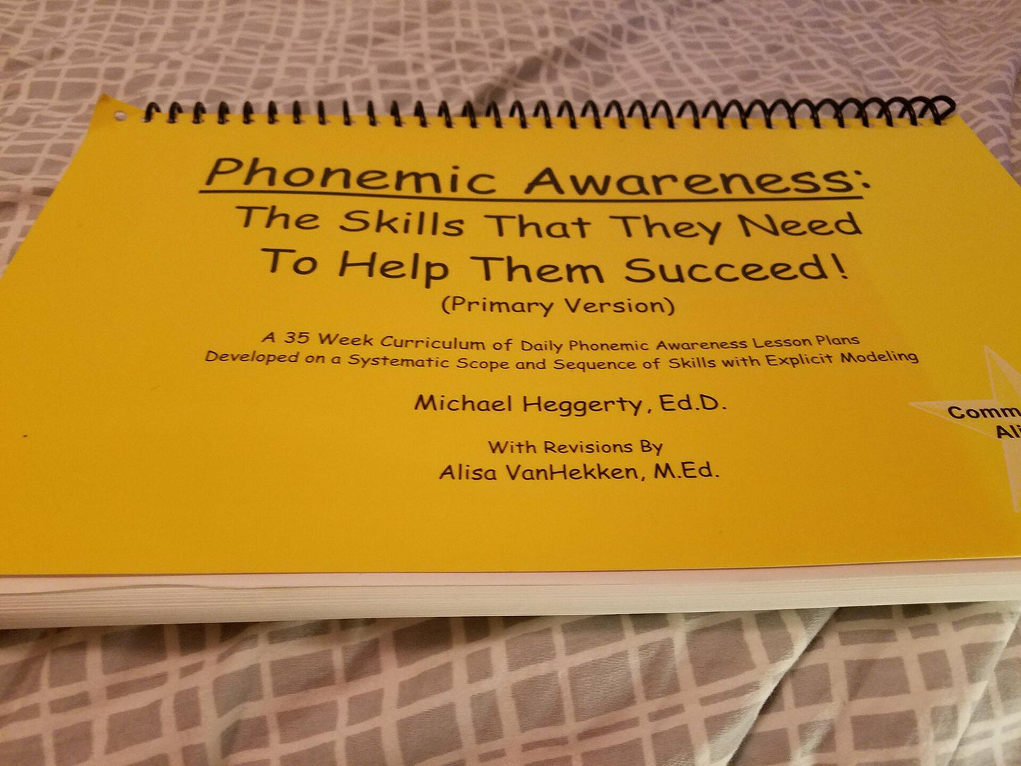 Phonemic Awareness: The Skills That They Need to Help Them Succeed! [Spiral-bound] Michael Heggerty