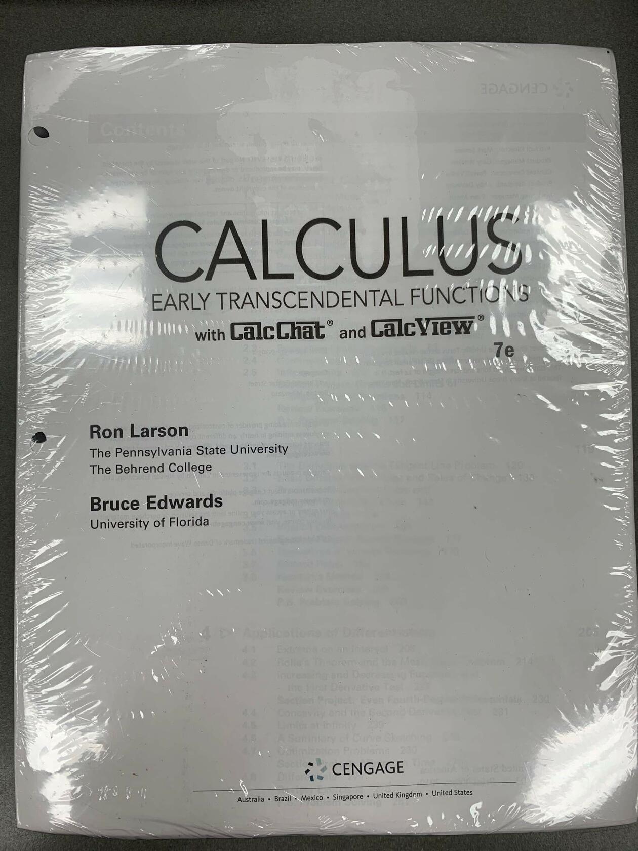 CALC.,EARLY TRANSCEND...(LL)-W/ACCESS