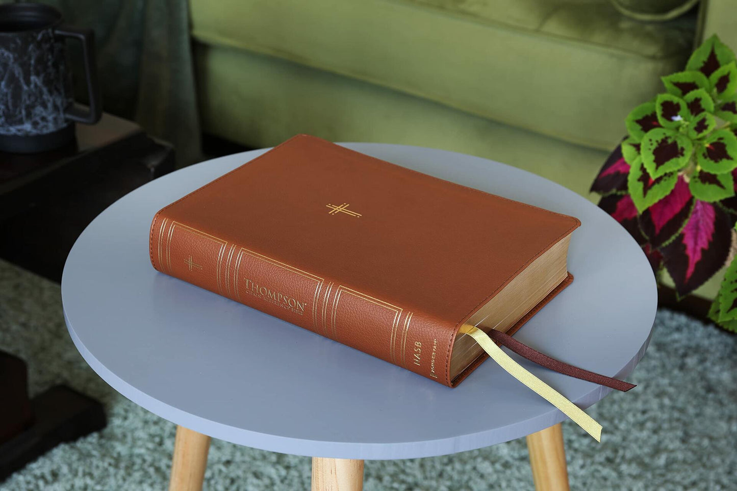 NASB, Thompson Chain-Reference Bible, Leathersoft, Brown, 1995 Text, Red Letter, Comfort Print