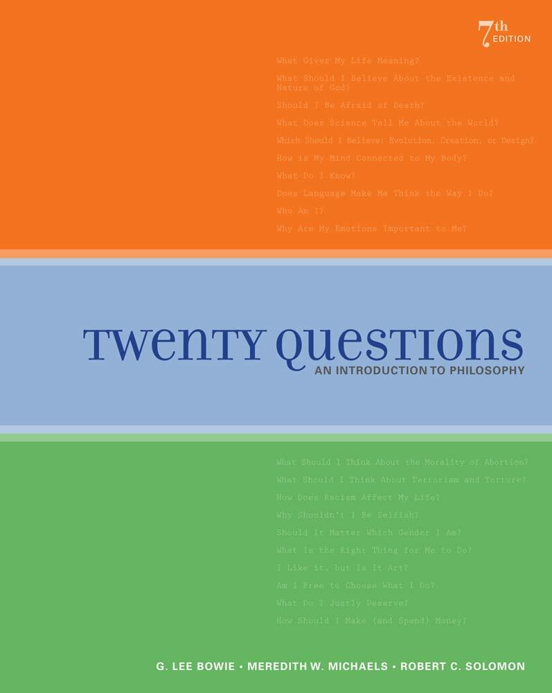 Twenty Questions: An Introduction to Philosophy