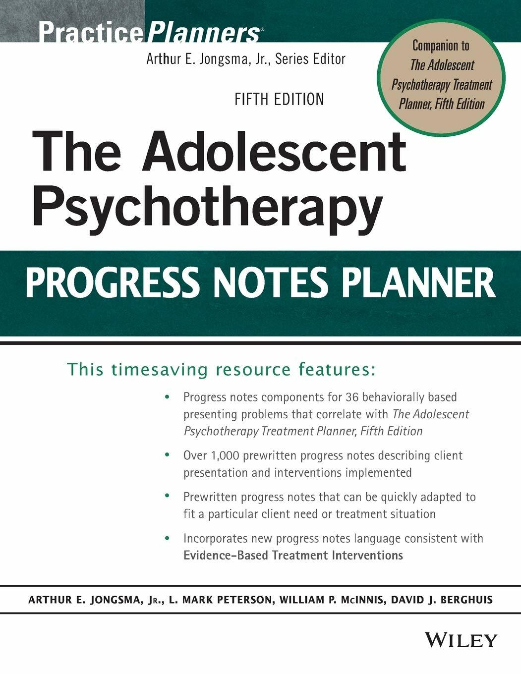 The Adolescent Psychotherapy Progress Notes Planner (PracticePlanners)
