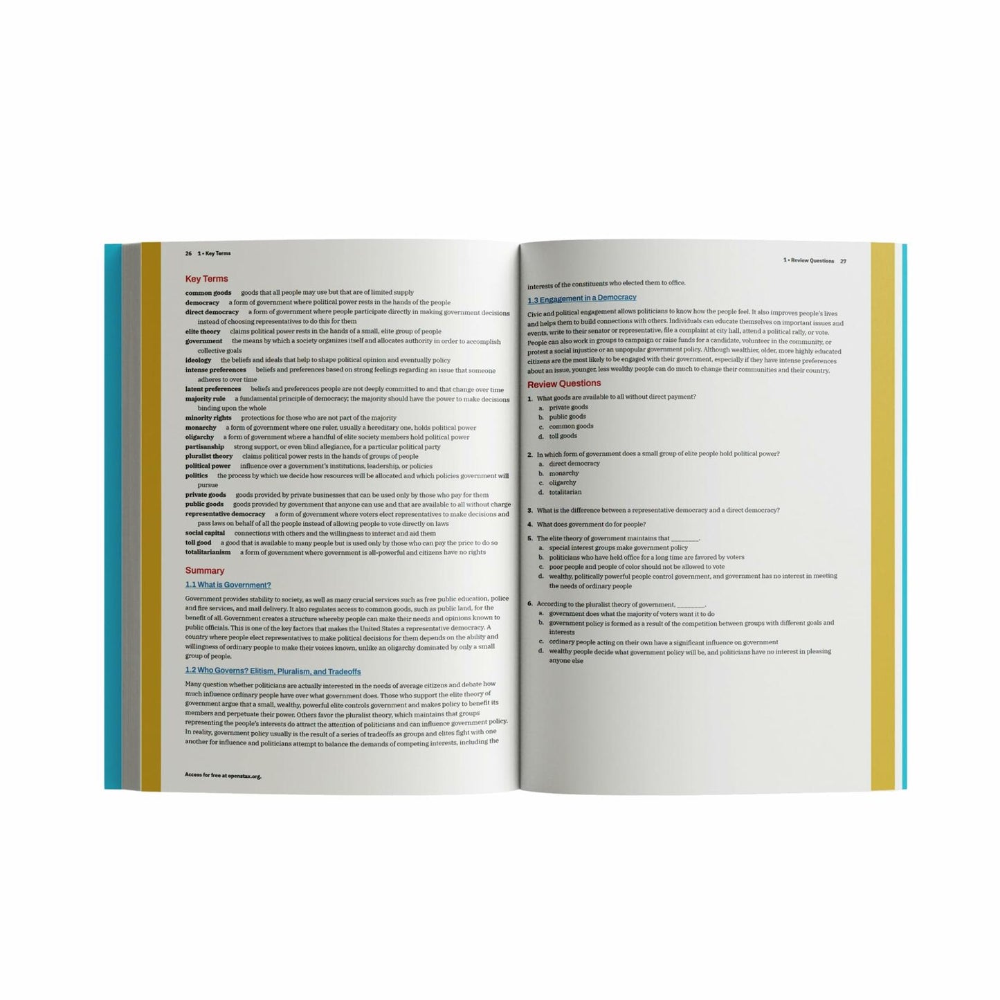American Government 3e by OpenStax (Official Print Version, hardcover version, full color)