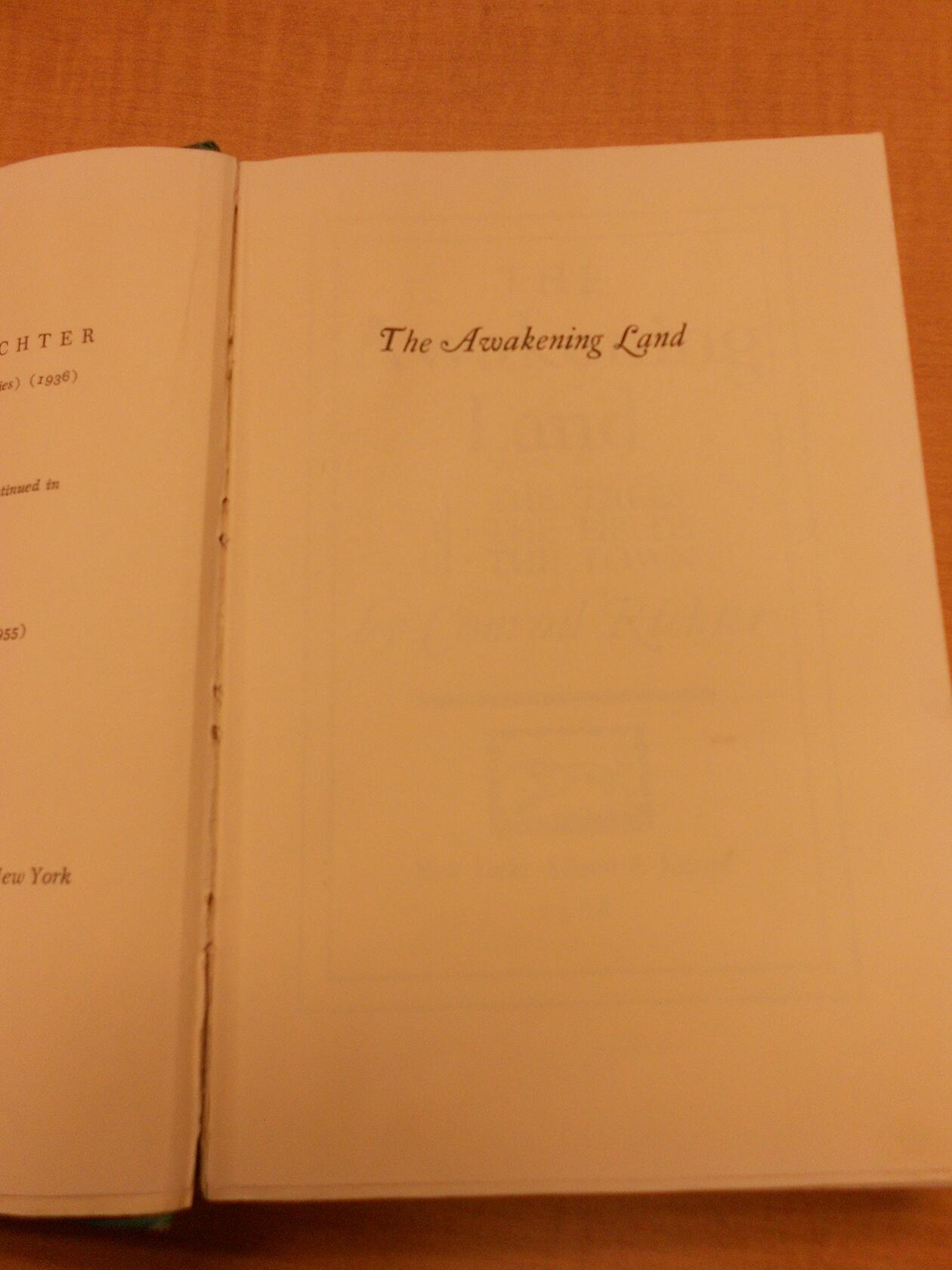 The Awakening Land: The Trees, The Fields, & The Town