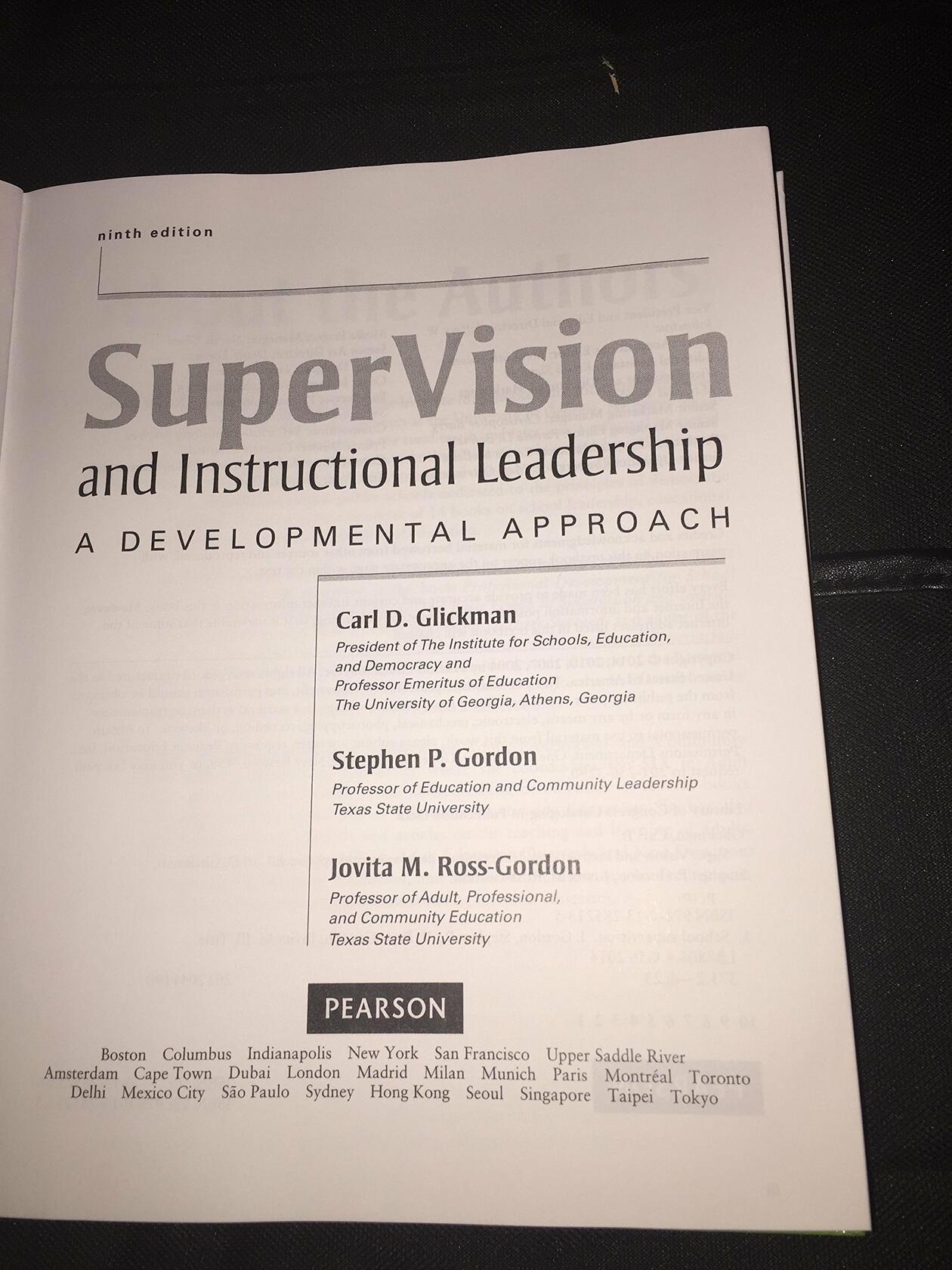 SuperVision and Instructional Leadership: A Developmental Approach (9th Edition) (Allyn & Bacon Educational Leadership)