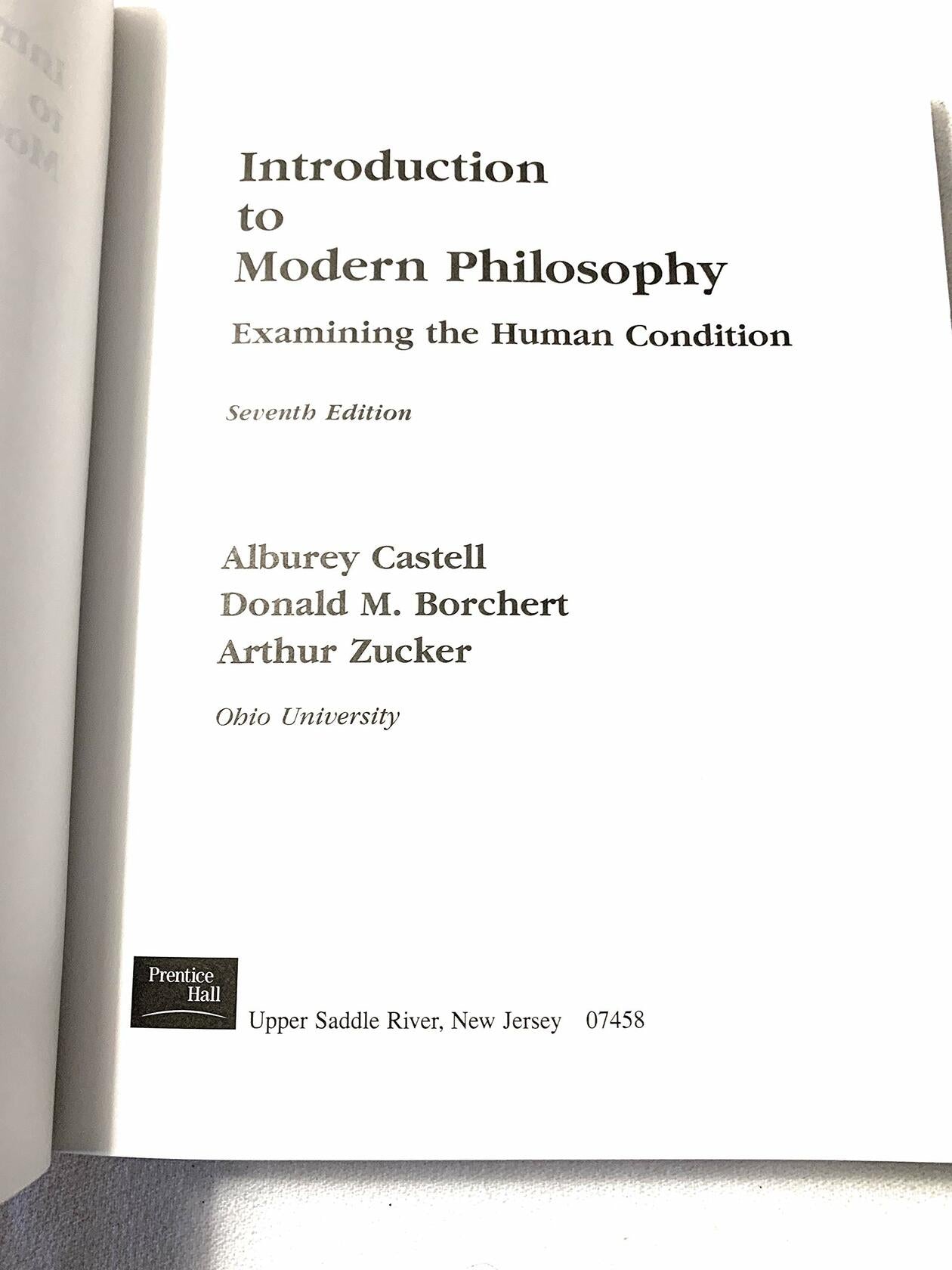 Introduction to Modern Philosophy: Examining the Human Condition