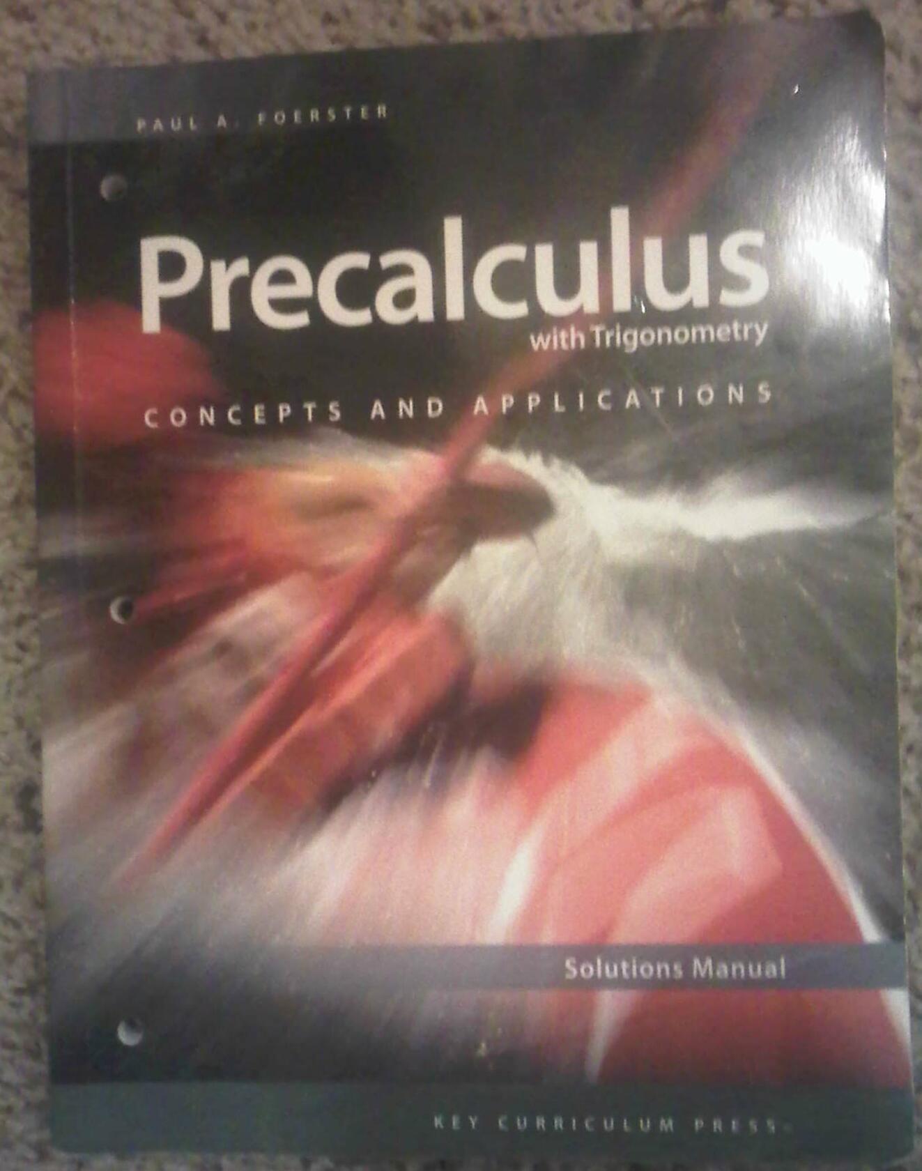 Precalculus: Solutions Manual