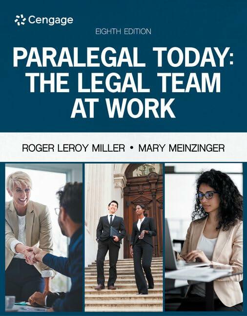 Paralegal Today: The Legal Team at Work (MindTap Course List)
