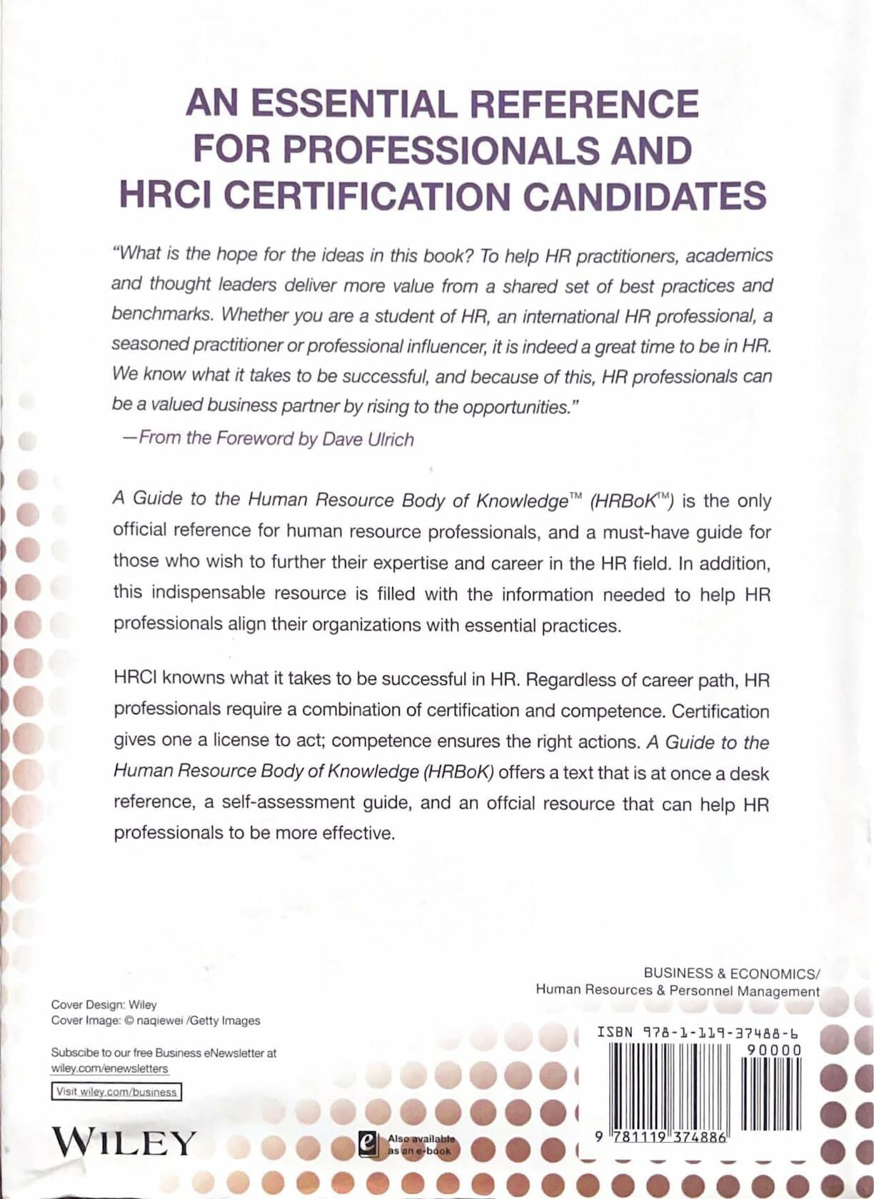 A Guide to the Human Resource Body of Knowledge (HRBoK)