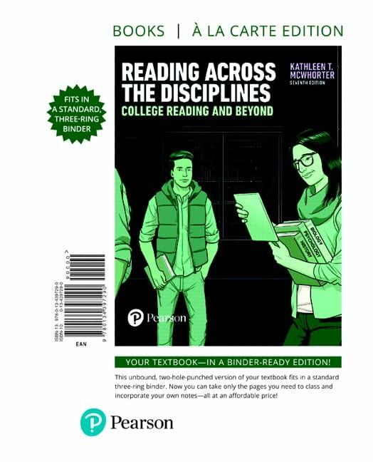 Reading Across the Disciplines: College Reading and Beyond (Books a la Carte)