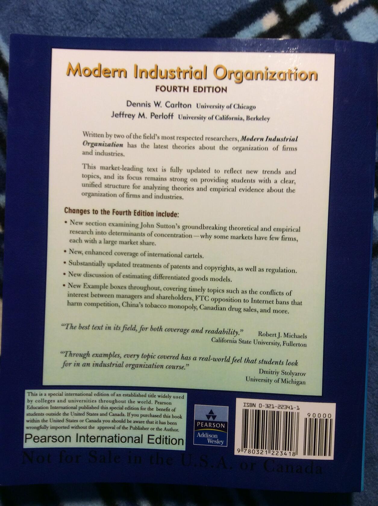 Modern Industrial Organization