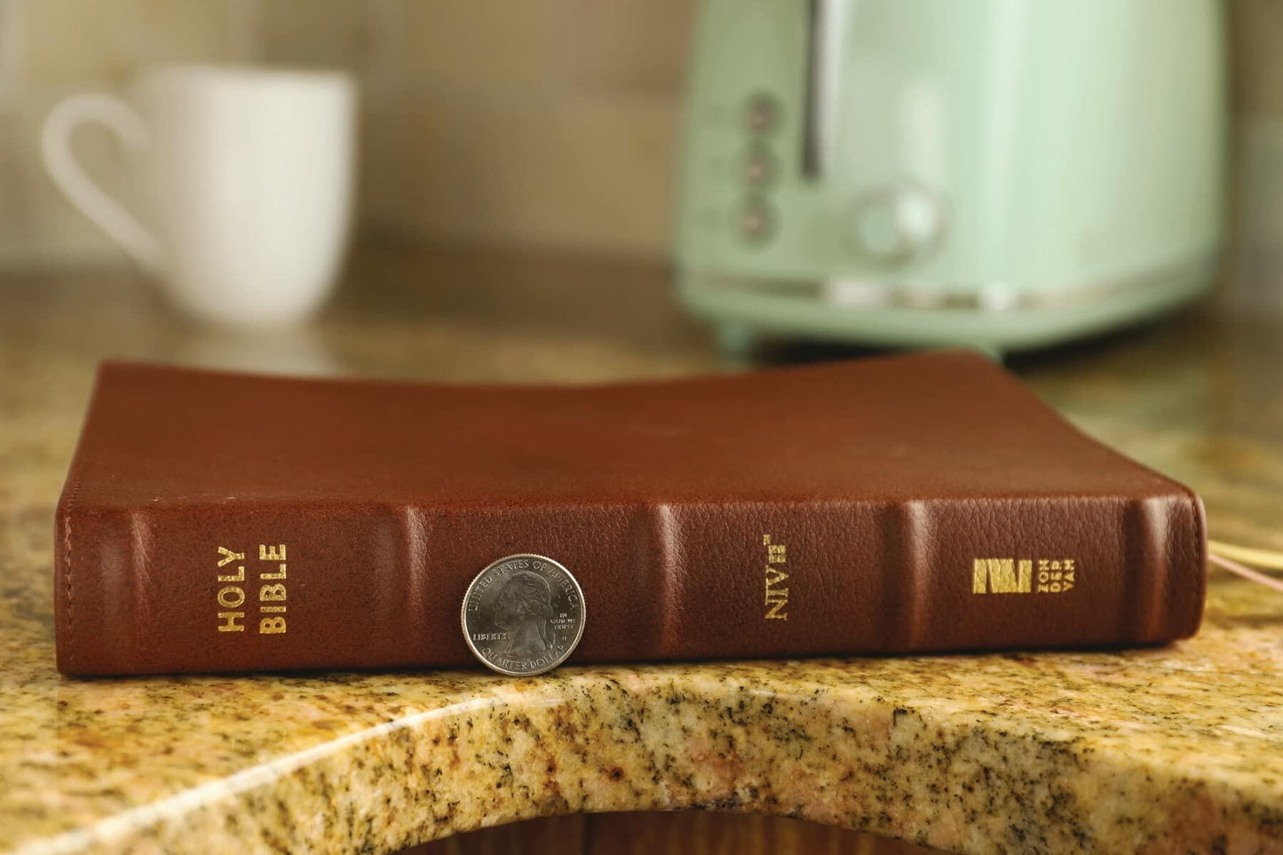 NIV, Thinline Reference Bible (Your Portable Reference Bible), Genuine Leather, Buffalo, Brown, Red Letter, Art Gilded Edges, Comfort Print