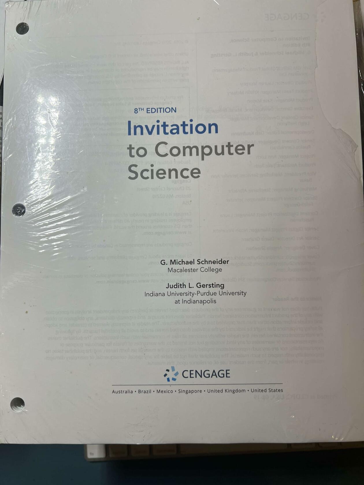 Invitation to Computer Science, Loose-Leaf Version