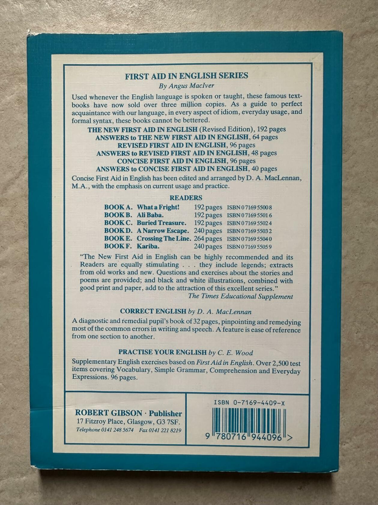 The New First Aid in English